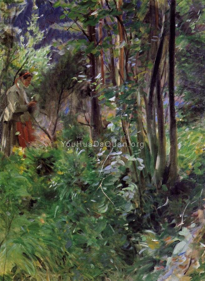Woman in a Forest - 安德斯·左恩